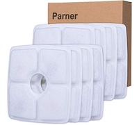 Parner Filtro de Fuente para Gatos, Cartuchos de Filtro de Fuente de Agua para Mascotas, Resina de Intercambio iónico de reemplazo y Filtro de carbón Activado de algodón(8 Paquetes)