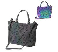 Parnerme Bolsos de Mujer Bolso Bandolera Geométrico Grande Bolso Hombro Shopper Bolso Moda Bolsos de Mano Mujer Reflectante