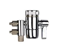 PAROAD 2 vías 1/4 pulgadas OD cromado grifo válvula de inversión para filtro de agua de encimera, purificador de agua, filtro de ósmosis inversa RO, adaptador de grifo de manguera