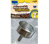 PARODI & PARODI 607 3 Tazas, recambios compatibles bialetti y Otras Marcas, 1 Embudo Moka para cafetera, Neutro, estándar