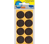 PARODI & PARODI Redondos Marrones de 25 mm, Kit, Mesa, ECC. Juego de 8 Almohadillas Adhesivas Redondas de Larga duración, aptas para sillas, Muebles y Muebles de género, estándar