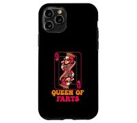 Parodia de Cartas de la Reina de los Pedos con la Dama coronada Retro Carcasa para iPhone 11 Pro