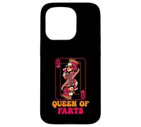 Parodia de Cartas de la Reina de los Pedos con la Dama coronada Retro Carcasa para iPhone 15 Pro