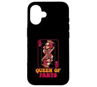 Parodia de Cartas de la Reina de los Pedos con la Dama coronada Retro Carcasa para iPhone 16