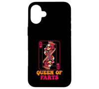 Parodia de Cartas de la Reina de los Pedos con la Dama coronada Retro Carcasa para iPhone 16 Plus