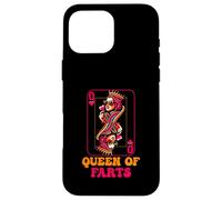 Parodia de Cartas de la Reina de los Pedos con la Dama coronada Retro Carcasa para iPhone 16 Pro MAX