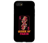 Parodia de Cartas de la Reina de los Pedos con la Dama coronada Retro Carcasa para iPhone SE (2020) / 7/8