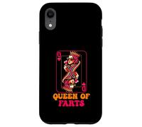 Parodia de Cartas de la Reina de los Pedos con la Dama coronada Retro Carcasa para iPhone XR