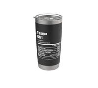 Parodia de etiqueta nutricional divertida de Tampa Girl Florida Vaso térmico de acero inoxidable de doble pared