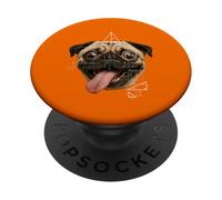 Parodia de Meme Matemáticas Perro Pug de Ojos Salvajes PopSockets PopGrip Adhesivo