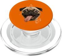 Parodia de Meme Matemáticas Perro Pug de Ojos Salvajes PopSockets PopGrip para MagSafe