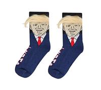 Parodia divertido presidente Donald Trump calcetines con 3D pelo falso calcetines de los hombres calcetines Streetwear Hip Hop calcetines de algodón, ZQ., S/L