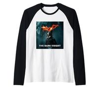 Parodia épica del héroe del perro - Paisaje urbano Moody y arte del símbolo del fuego Camiseta Manga Raglan