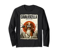 Parodia Retro Cavalier Kaiju - Amante del Perro Monstruo japonés Manga Larga