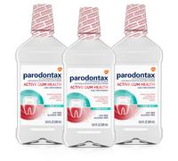 Parodontax Active Gum Health Washing Buck Wall Antiplaque y Antigingivitis enjuagues de la chicle Mint 16.9 fl oz x 3