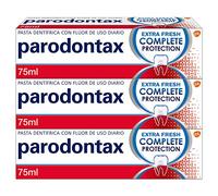 Parodontax Complete Protection Extra Fresh Pasta de Dientes con Flúor, Ayuda a Detener y Prevenir el Sangrado de Encías - Pack de 3 x 75 ml