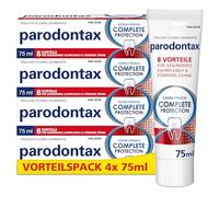 Parodontax Complete Protection Pasta de dientes con flúor, 4 x 75 ml, ayuda a reducir y prevenir el sangrado de las encías