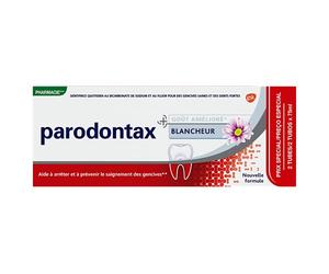 Parodontax Dentifrice Blancheur, Contre Le Saignement Occasionnel Des Gencives, Goût Amélioré, Lot de 2x75 ml