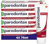 Parodontax Dentifrice Pâte Original, Action Anti-tartre, Aide à Arrêter et Prévenir Le Saignement Des Gencives, Lot de 4x75ml