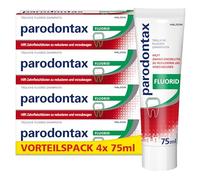Parodontax Pasta de dientes con fluoruro, 4 x 75 ml, ayuda a reducir el sangrado de las encías y prevenir