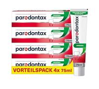 Parodontax Pasta de dientes original, 4 x 75 ml de pasta de dientes, ayuda a reducir y prevenir el sangrado de las encías