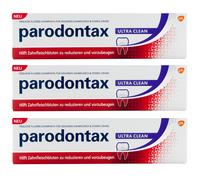 parodontax ULTRA CLEAN 3 x 75ml Pasta Dental con Flúor - Dientes Fuertes