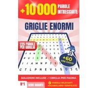 Parole Intrecciate - Crucipuzzle per Adulti : 10 000 Parole a Tema con Soluzioni: Puzzle Tematici a Densità Elevata - Per gli Appassionati di Enigmistica, Passatempi e Giochi | Formato Tascabile