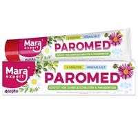 PAROMED - Pasta dentífrica con 6 hierbas + sal mineral; protege contra el sangrado de las encías y la enfermedad periodontal, con equinácea, salvia, mihrre/protección completa, encías sanas