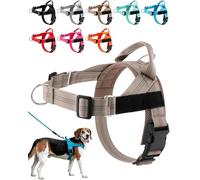 Paropet No Pull Dog Harness, Paropet Dog Harness, Soft, Breathable Padding, Durable D-Rings, and a Secure Grip Handle - Designed for Dogs of, from Small to Large Breeds (Beige,XS)