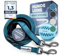 PAROWAU Correa para perros de 3 m [4 posiciones ajustable] + pelota de juguete para perros [cuidado dental para perros] correa perro accesorios perro correa para perros grandes juguetes para perros