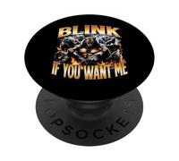 Parpadea si me Quieres Alpha Wolf Sigma PopSockets PopGrip Adhesivo