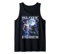 Parpadea si me Quieres Hombre Lobo de Luna Llena Camiseta sin Mangas