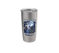 Parpadea si me quieres Wolf Lightning Vaso térmico de acero inoxidable de doble pared