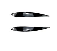 Párpado De Faro Para VW Para POLO 4 MK4 9N 9N3 | 05-09 ABS Faro Cejas Cubierta Del Párpado Pegatina Embellecedora Kit De Carrocería Accesorios(Glossy Black)
