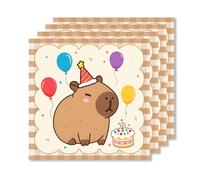 ParPix 20 servilletas de papel Capybara, 33 x 33 cm, Capybara, servilletas de papel para cumpleaños infantiles, servilletas de papel Capybara, servilletas de cumpleaños para niños, decoración de