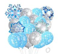 ParPix Frozen - Decoración de cumpleaños (copos de nieve + globos redondos)