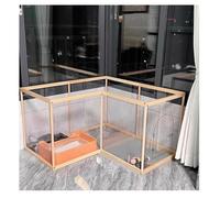 Parque acrílico para Perros, Cerca Transparente Interior Plegable del Parque Infantil de acrílico for Perros pequeños, 4-12 Paneles(4 Panel)
