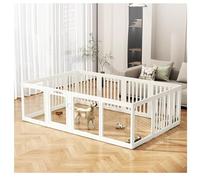 Parque acrílico para Perros, Parque Infantil acrílico for Perros Plegable con Puerta de Paso for Mascotas, Caja Parto, Varios tamaños(H60cm,A-186x126cm/73x50IN)