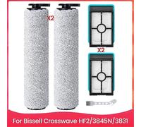 PARQUE adecuado para aspiradoras Bissell Crosswave HF2/3845N/3831 con cepillos y rodillos, filtros HEPA