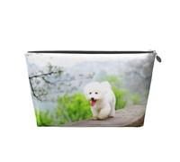 Parque Bichón Frisé Mascotas Perros Perros Bichón Frisé, Bolsa de artículos de tocador Bolsa de Maquillaje Bolsa de cosméticos Bolsa de artículos de tocador de Viaje portátil