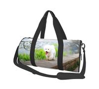 Parque Bichón Frisé Mascotas Perros Perros Bichón Frisé, Bolsa de Viaje de Gran Capacidad, Bolso Redondo, Bolsa de Viaje Deportiva, Bolsa de Mano, Bolsa de Fitness
