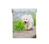 Parque Bichón Frisé Mascotas Perros Perros Bichón Frisé, Squeeze Top Wallet Bolsa de Almacenamiento para Mujer Monedero pequeño Bolsa de Cambio