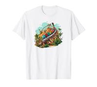 Parque de Atracciones temático Feria Dinosaurio Montaña-Rusa Camiseta gráfica económica, Hombre, Blanco, L