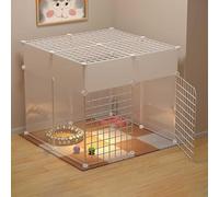 Parque de juegos Cat Cage - Cat Cage Indoor Cat Condo Cat Jaula para hurones Callada Jaulas para perros pequeños Perreras para gatos de interior Jaulas metálicas extraíbles para gatos Fácil de limpiar