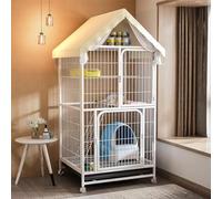 Parque de Juegos for Gatos, Jaula para Animales, Jaula Trampa para Gatos Robusto, Perrera para Gatos, con Ruedas Adecuada for 1 o 2 Gatos/Hurones(White,71x167cm/27.9x65.7in)