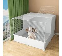 Parque de juegos for gatos Jaulas for gatos de interior grandes - Jaula for gatos, parque de juegos for mascotas de bricolaje, jaula for animales pequeños con puerta con puerta for mascotas pequeñas C
