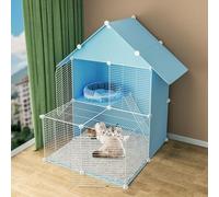 Parque de juegos for gatos Jaulas for gatos de interior grandes - Jaula for gatos, parque de juegos for mascotas de bricolaje, jaula for animales pequeños con puerta con puerta for mascotas pequeñas C