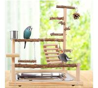 Parque De Juegos para Loros,Parque Infantil para Pájaros con Tazas Y Bandeja,Parque Infantil Grande para Pájaros,Parque Infantil De Cacatúas para Loros,Cacatúas Y Conos