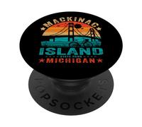 Parque Estatal de la Isla Mackinac, Michigan, EE. UU., Puente Solar Retro PopSockets PopGrip Adhesivo