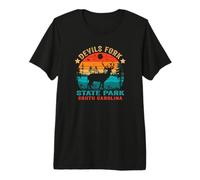Parque Estatal Devils Fork, Carolina del Sur, EE. UU., Puesta de Sol Retro Camiseta Premium